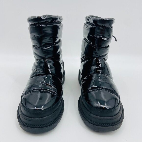 SAM EDELMAN Carlton Black Patent Leather Snow Boots Size 6 - Picture 4 of 9